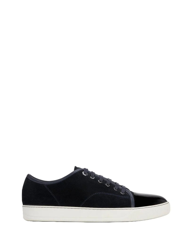 Lanvin Sued and Patent Captoe Sneaker